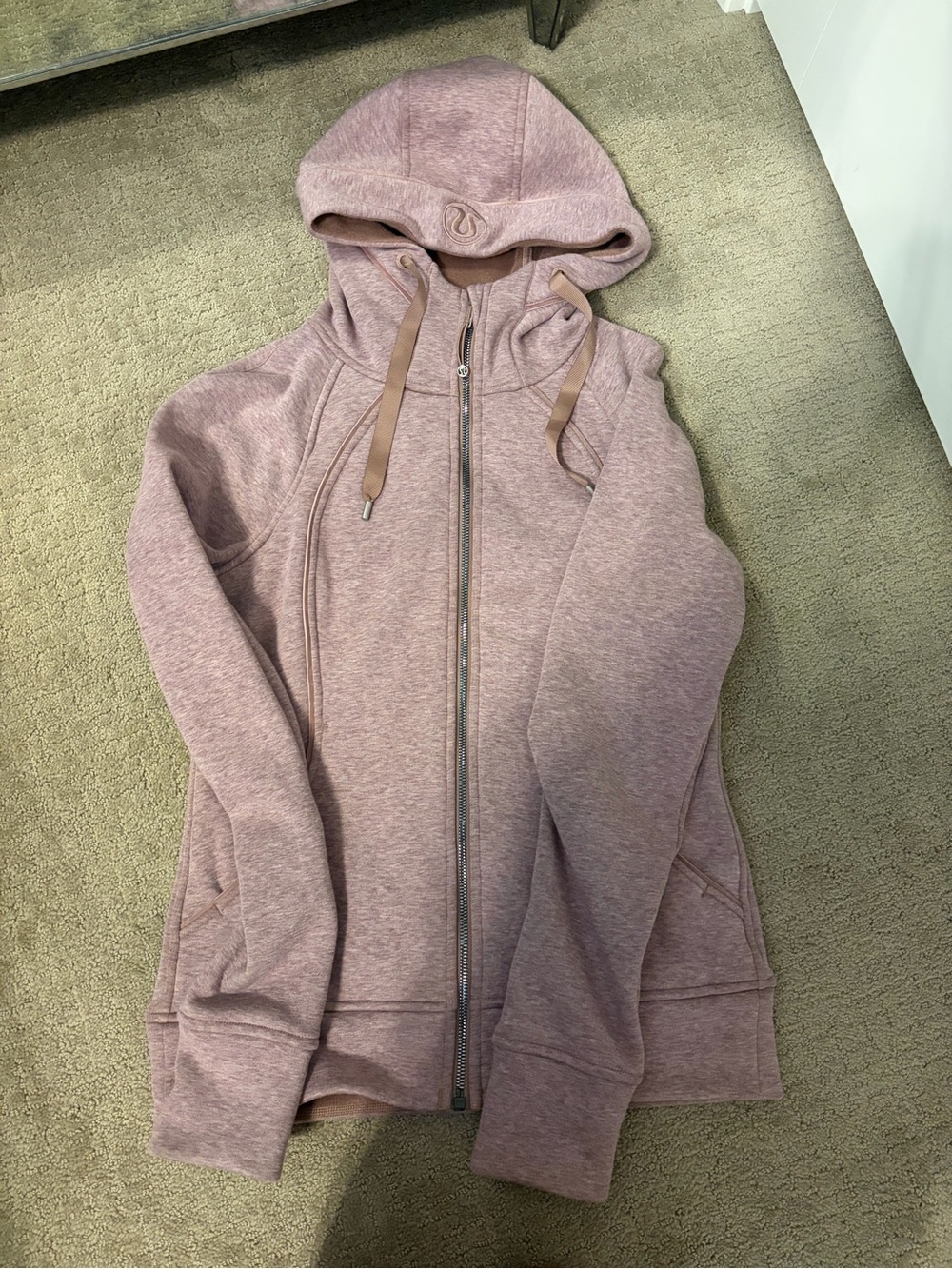 lululemon athletica Heathered Rose Zip-Up Hoodie